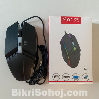 RGB Gaming  Mouse With gear